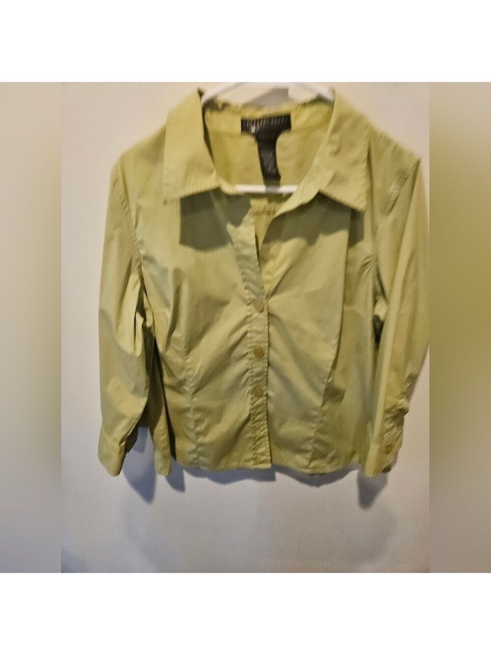 CLEARANCE! GEOFFREY BEENE WOMEN'S STRETCH LIGHT GREEN SHIRT SIZE 16